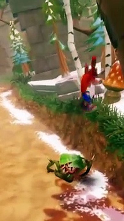 How To Defeat The Spitter Plant - Crash Bandico...