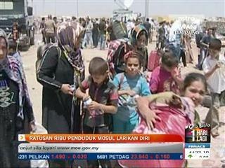 Ratusan ribu penduduk Mosul larikan diri