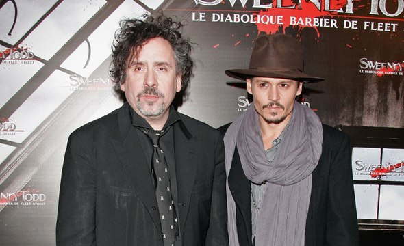 Tim Burton et Johnny Depp à Paris pour Sweeney Todd, le Diabolique barbier de Fleet Street