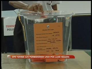 SPR terima 125 undi pos luar negara