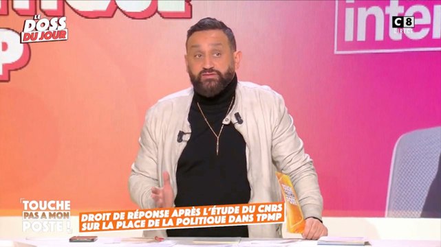 Cyril Hanouna répond au CNRS sur la place de la politique dans TPMP