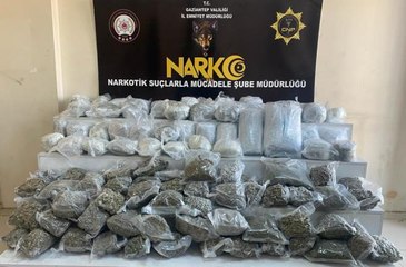 GAZİANTEP - 60 kilo 955 gram uyuşturucu ele geçirildi