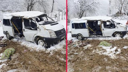 Samsun'da servis devrildi: 1 öğrenci öldü, 7 kişi yaralandı