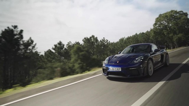 Der neue Porsche 718 Cayman GT4 RS - der feststehende Heckflügel mit Schwanenhalsanbindung