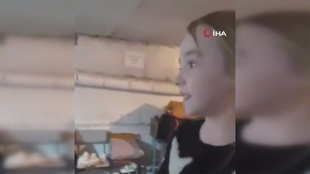 Ukrayna’daki sığınakta şarkı söyleyen küçük kız, büyük ilgi gördü