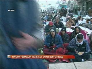 Tunjuk perasaan pengikut syiah berterusan