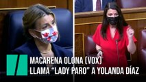 Macarena Olona (Vox) llama “lady paro” a Yolanda Díaz