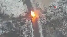 Ukrayna ordusu Rus tankını imha etti
