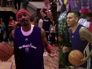 Regardez Chris Brown et Snoop Dogg mouiller leurs maillots au All Star Game !