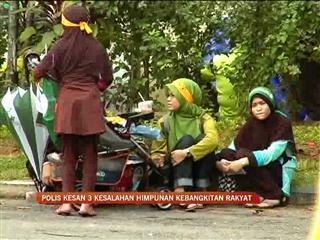 Polis kesan 3 kesalahan peserta perhimpunan
