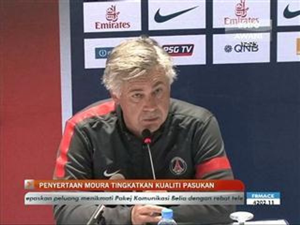 Ancelotti optimis kehadiran Moura di PSG