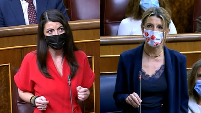 Yolanda Díaz, a Macarena Olona (Vox): Sabe perfectamente la importancia de los sindicatos de clase y por eso los combaten