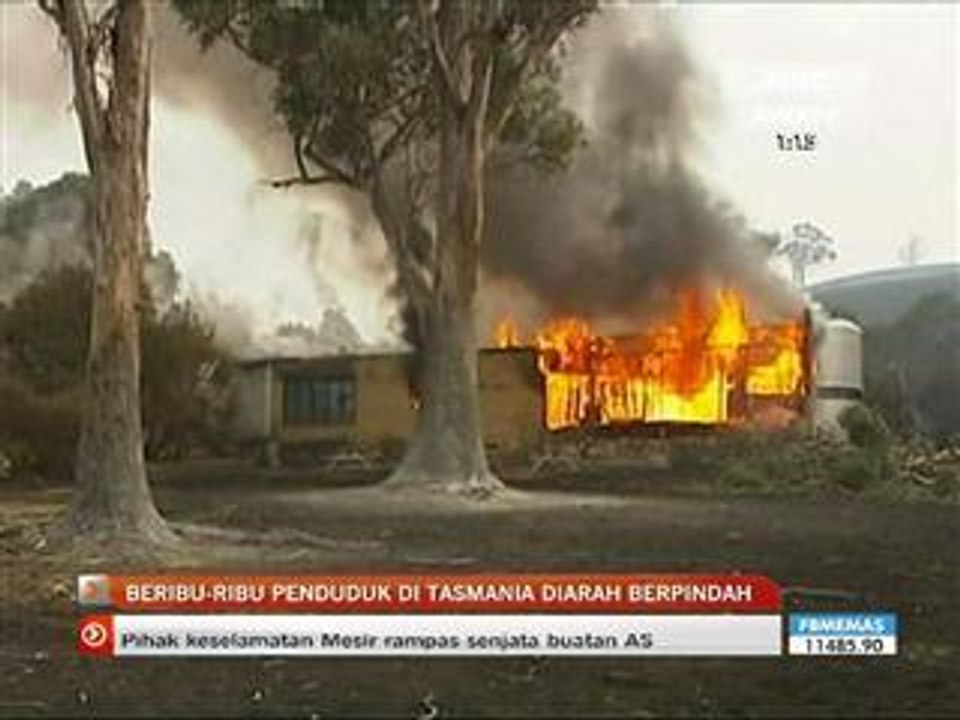 Kebakaran hutan di Tasmanian
