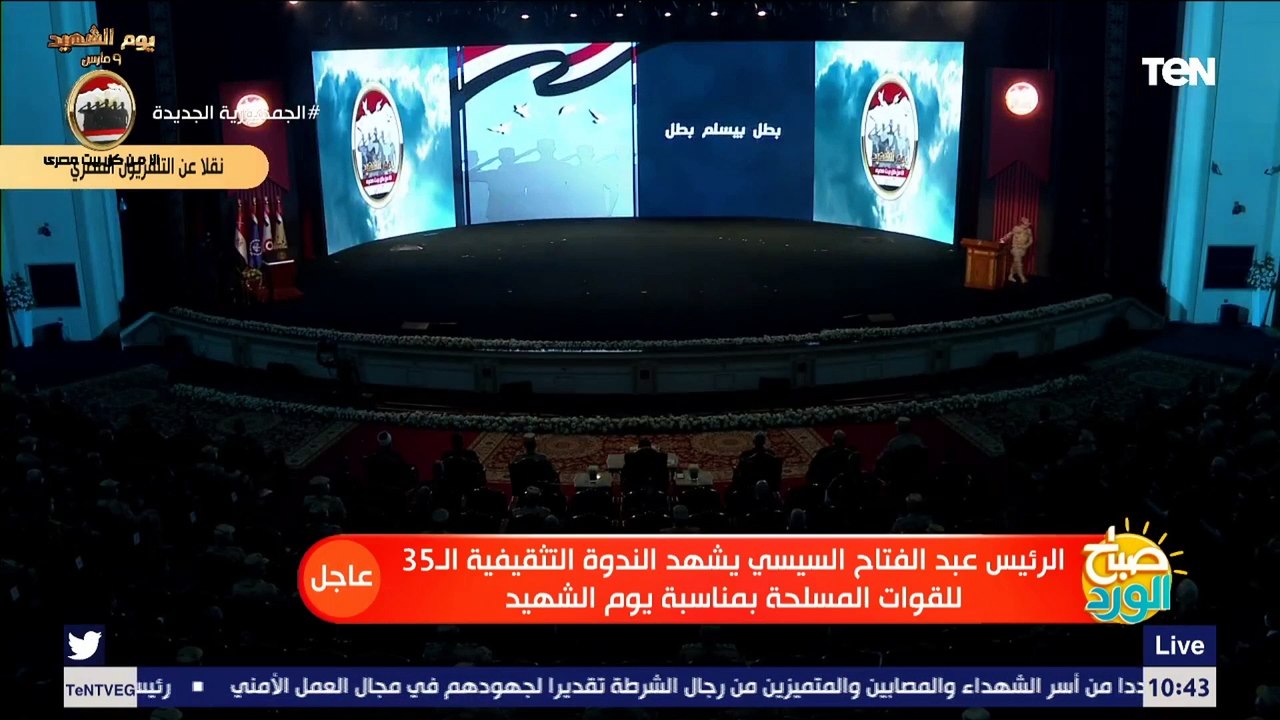 بطل بيسلم بطل.. الرئيس السيسي يشهد فيلم تسجيلي عن الفريق عبدالمعنم رياض