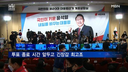 [대선 2022] 이 시각 국민의힘 개표상황실…지도부 속속 집결