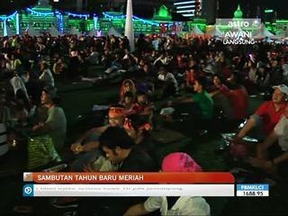 Sambutan tahun baru di ibu kota meriah