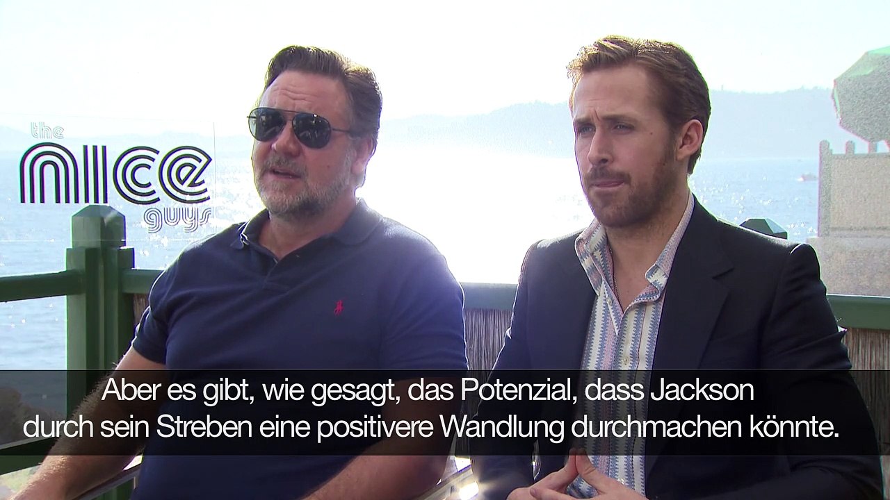FILMSTARTS-Interview zu "The Nice Guys" mit Ryan Gosling, Russell Crowe, Matt Bomer und Angourie Rice