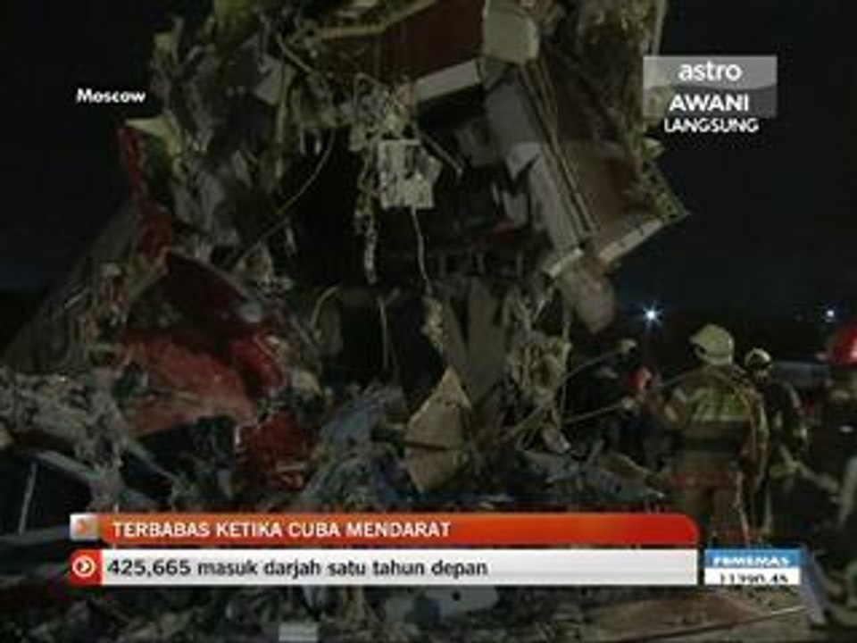 Pesawat terbabas di Moscow, 4 maut