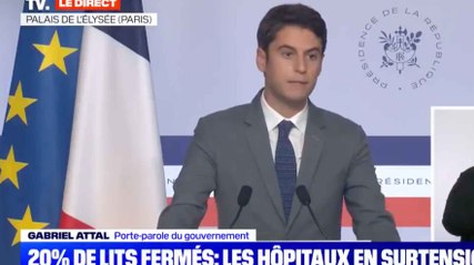 Gabriel Attal sur la surtension des hôpitaux: "Il y a un impact dû à l'épidémie" avec la "suspension" de lits en chambres doubles (BFMTV)