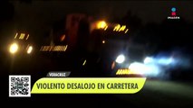Violento desalojo en la autopista Nuevo Teapa-Cosoleacaque, Veracruz