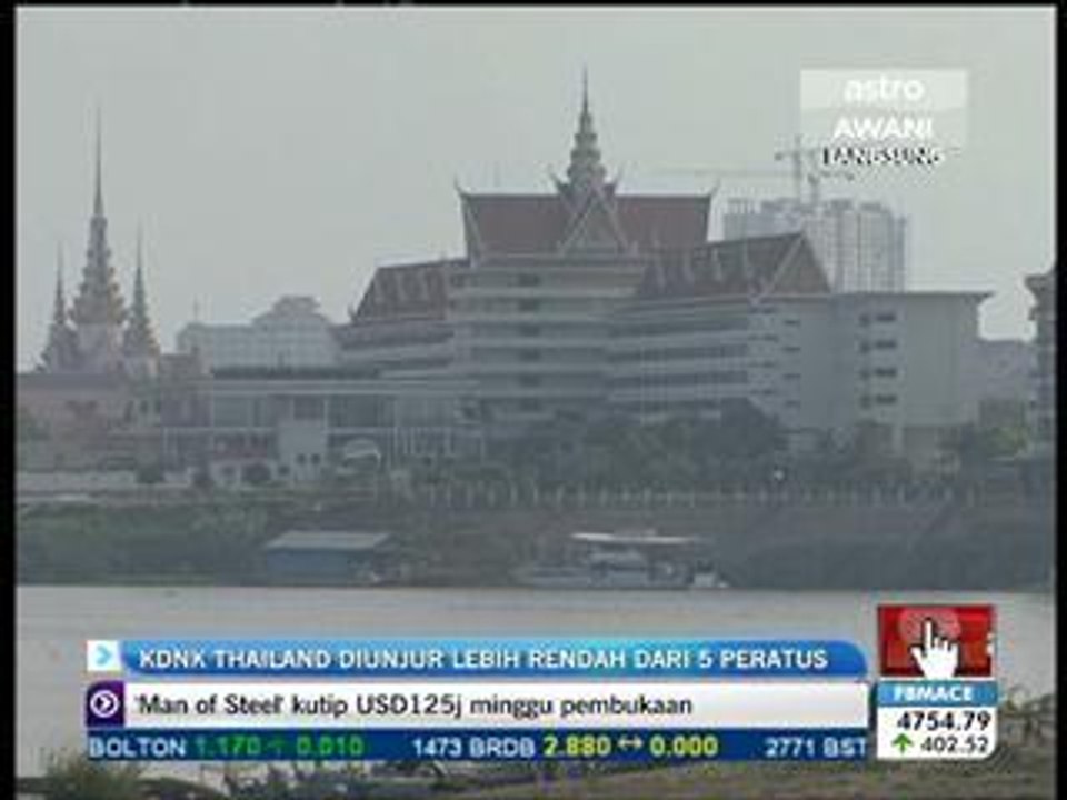 KDNK Thailand diunjur lebih rendah dari 5 peratus