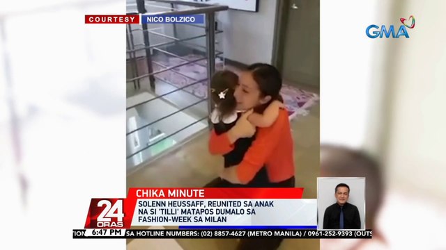 Solenn Heussaff, reunited sa anak na si 'Tilli' matapos dumalo sa fashion-week sa Milan | 24 Oras