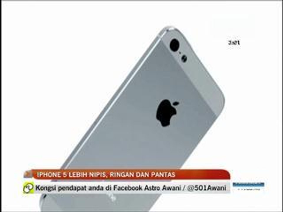 iPhone 5 lebih nipis, ringan dan pantas