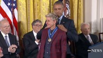 Ellen Degeneres décorée par Barack Obama