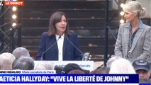 Anne Hidalgo inaugure l'Esplanade Johnny Hallyday, en présence de Laeticia à Paris Bercy