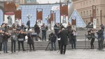 Kiev Klasik Orkestrası'ndan Bağımsızlık Meydanı'nda konser