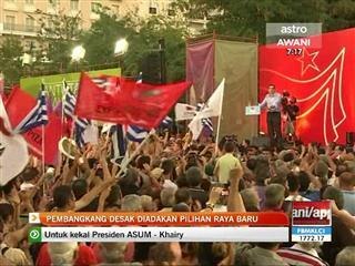 Pembangkang desak diadakan pilihan raya baru