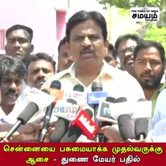 சென்னையை பசுமையாக்க முதல்வருக்கு ஆசை - துணை மேயர்!