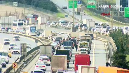 Son dakika! İstanbul'da trafik yoğunluğu