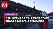 Daños en negocios tras marchas feministas en la CdMx