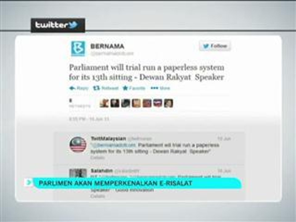 Parlimen akan memperkenalkan E-Risalat