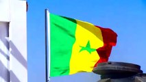 le vert jaune rouge drapeau du Sénégal avec étoile verte