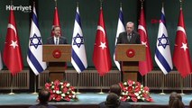 Cumhurbaşkanı Erdoğan, İsrail Cumhurbaşkanı Isaac Herzog ile basın açıklaması yaptı