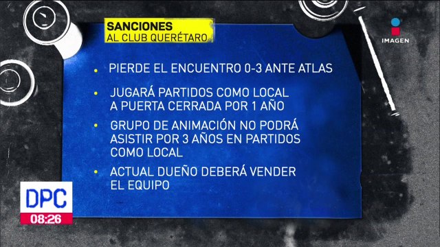 Estas son las sanciones que enfrentará Club Querétaro por hechos violentos en La Corregidora