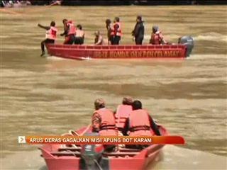 Arus deras gagalkan misi apung bot karam