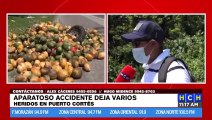 ¡Varios heridos, deja aparatoso accidente en Puerto Cortés!
