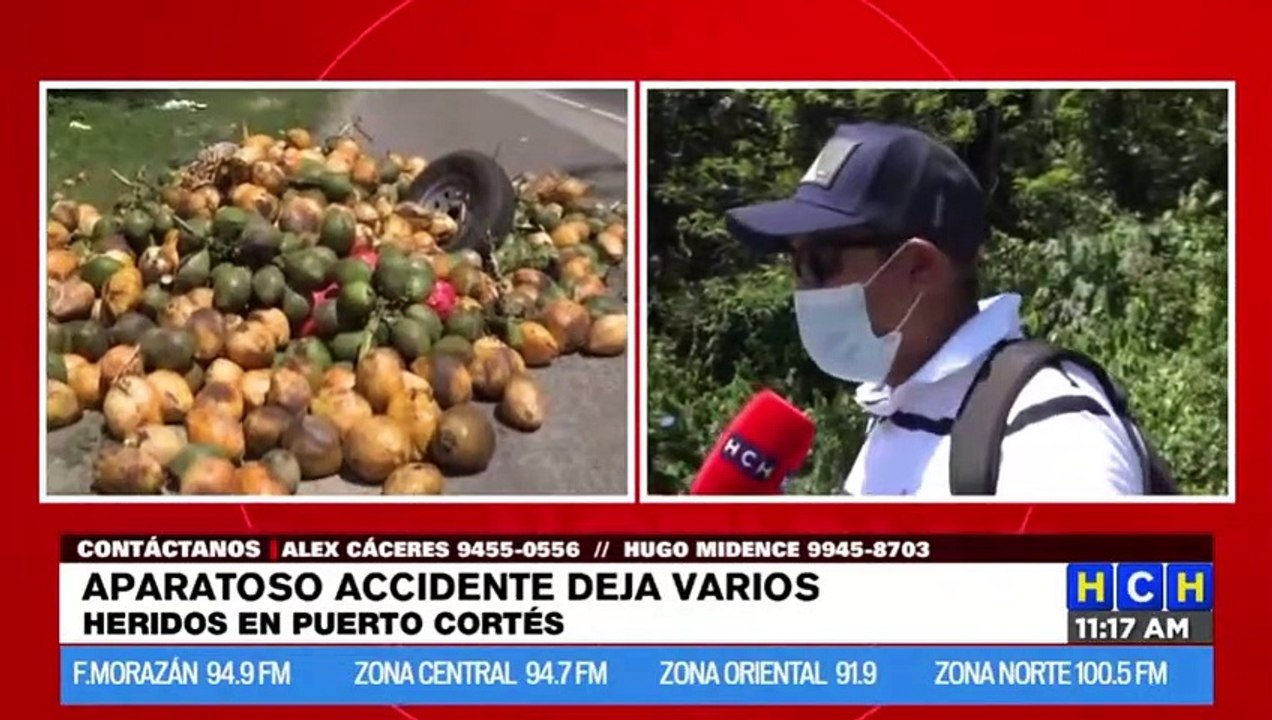 ¡Varios heridos, deja aparatoso accidente en Puerto Cortés!