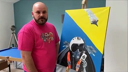 Military artist paints the Ghost of Kyiv to raise funds for Ukraine