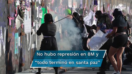 AMLO celebra que no hubo "desgracias que lamentar" en manifestaciones del 8M
