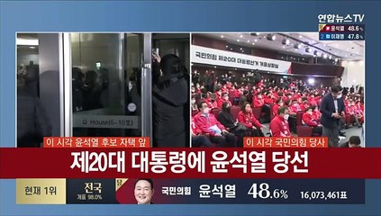 [속보] 20대 대통령에 윤석열 당선