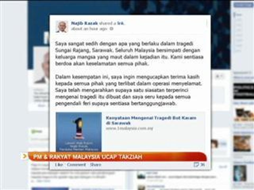 PM dan rakyat Malaysia ucap takziah