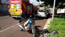 Homem é atropelado por motociclista na Rua Minas Gerais