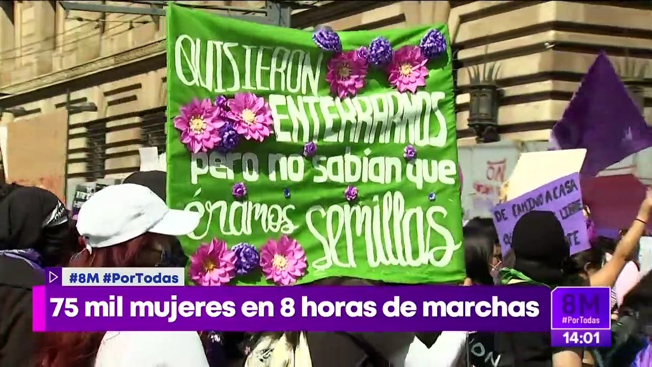 8M: 75 mil mujeres se manifestaron de forma pacífica este 8M en CDMX