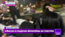 25 mujeres y hombres fueron detenidos en Morelia durante marcha del 8M