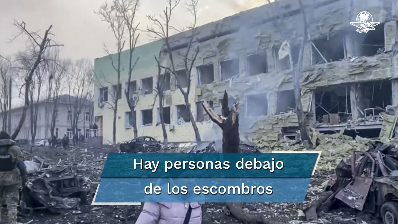 "¡Es una atrocidad!" Volodimir Zelensky difunde imágenes de hospital infantil atacado