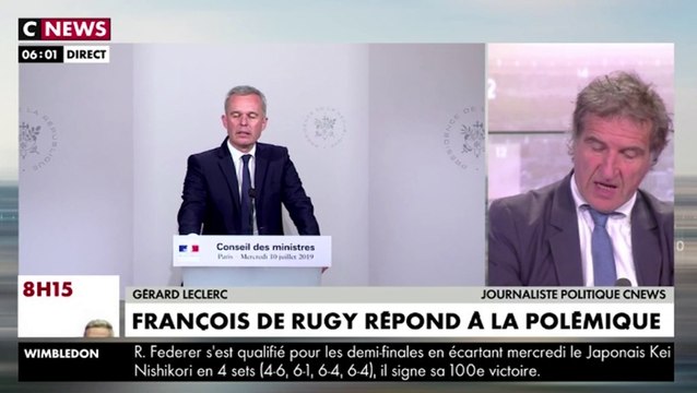 Zapping du 12/07 : François de Rugy, répond aux accusations de Mediapart